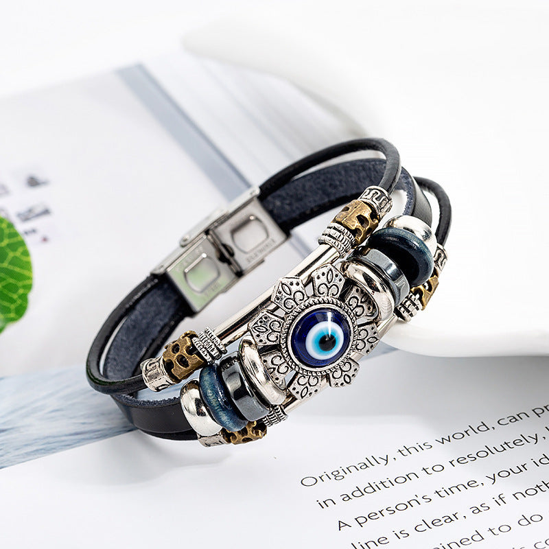 _BEST OFFER-Turkish blue eye alloy accessory bracelet