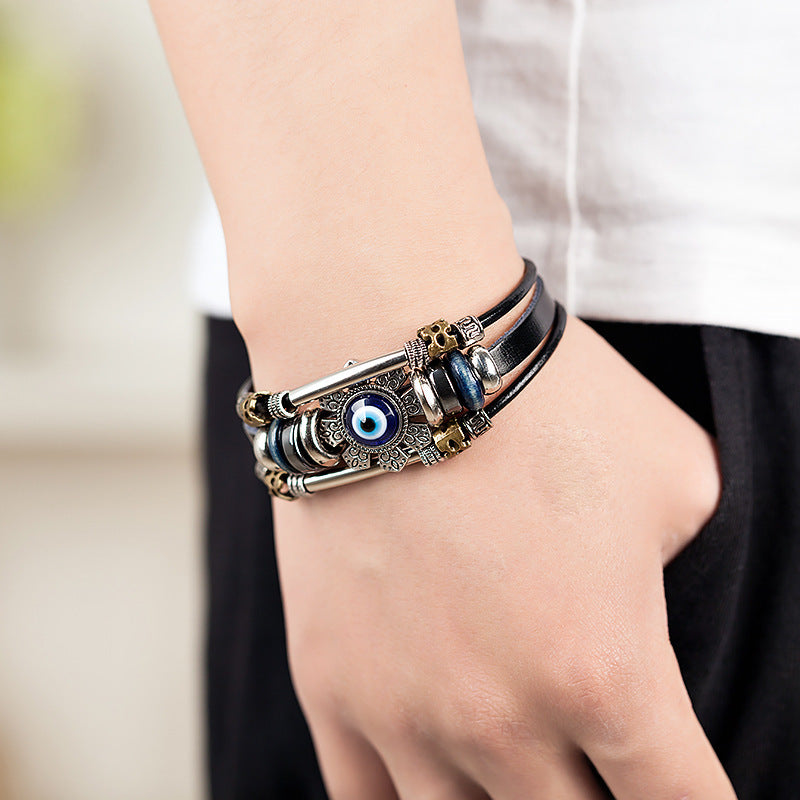 _BEST OFFER-Turkish blue eye alloy accessory bracelet