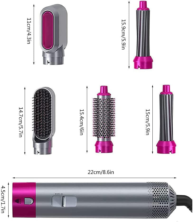 Hair Dryer Styler Hot Air Brush Hair Iron Curling Hair Straightener