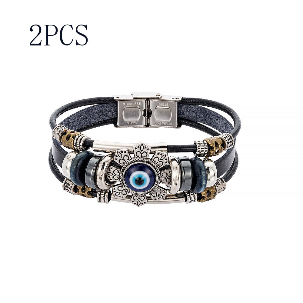 _BEST OFFER-Turkish blue eye alloy accessory bracelet