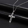 Timeless Faith: Stainless Steel Jesus Cross Pendant Necklace-for Women Men