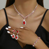 Fashion Jewelry Bridal Jewelry Suit Necklace Ear Stud Bracelet Three-piece Set