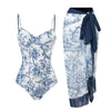 Elegant Floral One-Shoulder Lingerie Set - Unparalleled Elegance